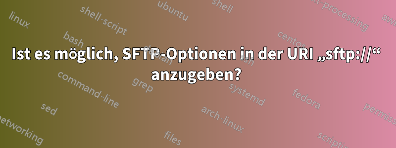 Ist es möglich, SFTP-Optionen in der URI „sftp://“ anzugeben?