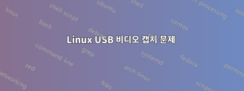 Linux USB 비디오 캡처 문제