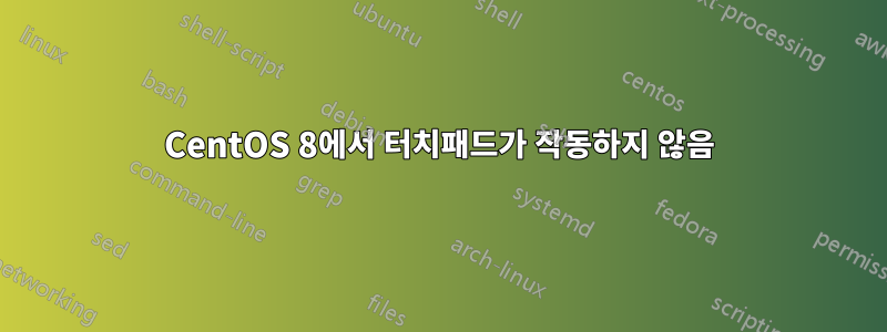 CentOS 8에서 터치패드가 작동하지 않음