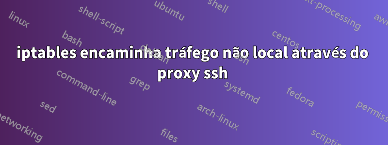 iptables encaminha tráfego não local através do proxy ssh