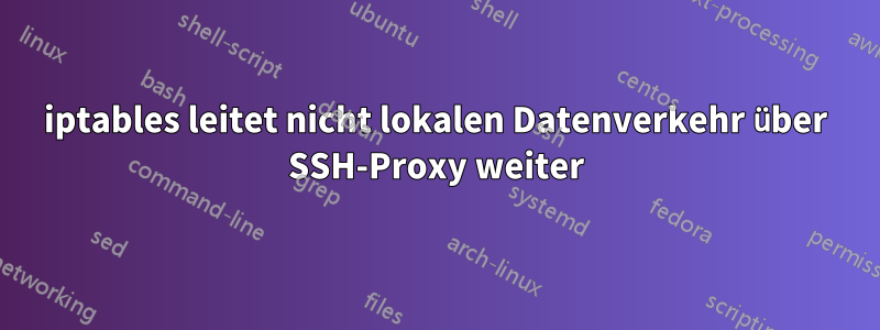 iptables leitet nicht lokalen Datenverkehr über SSH-Proxy weiter