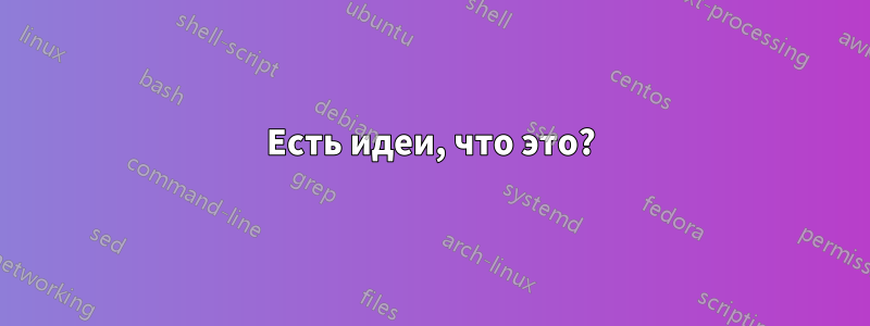 Есть идеи, что это?