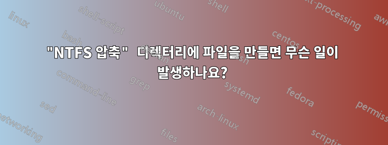 "NTFS 압축" 디렉터리에 파일을 만들면 무슨 일이 발생하나요?