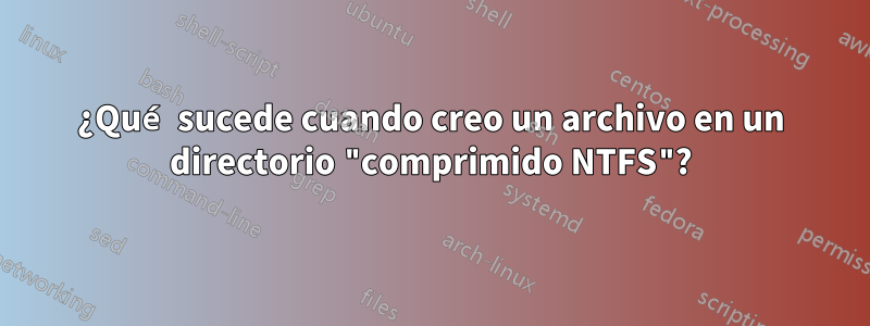 ¿Qué sucede cuando creo un archivo en un directorio "comprimido NTFS"?
