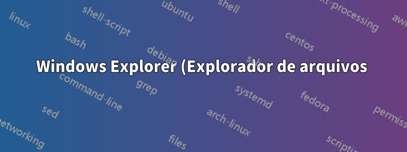 Windows Explorer (Explorador de arquivos) congelando ao interagir com arquivo zip