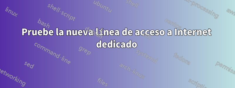 Pruebe la nueva línea de acceso a Internet dedicado