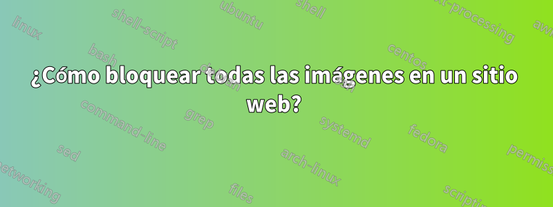 ¿Cómo bloquear todas las imágenes en un sitio web?