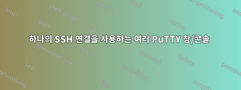 하나의 SSH 연결을 사용하는 여러 PuTTY 창/콘솔