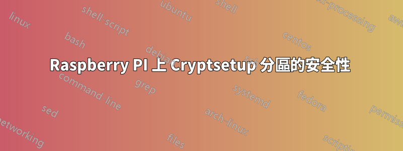 Raspberry PI 上 Cryptsetup 分區的安全性