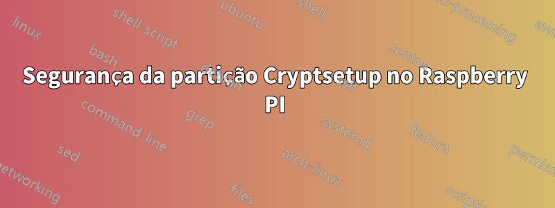 Segurança da partição Cryptsetup no Raspberry PI