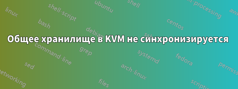 Общее хранилище в KVM не синхронизируется