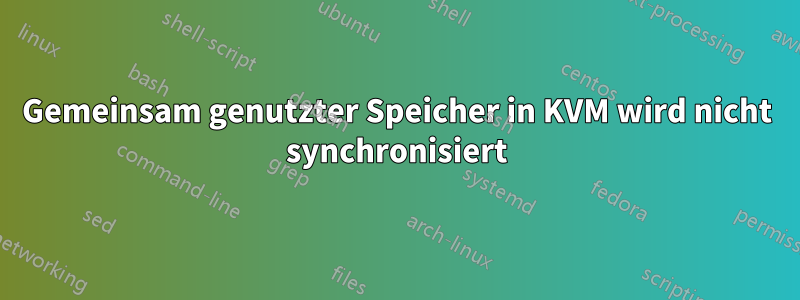 Gemeinsam genutzter Speicher in KVM wird nicht synchronisiert