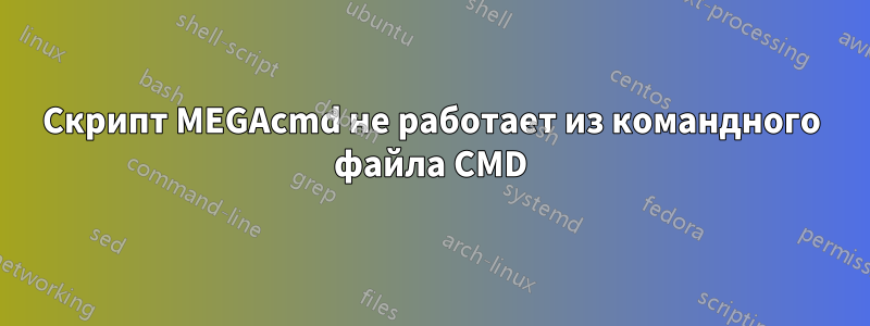 Скрипт MEGAcmd не работает из командного файла CMD