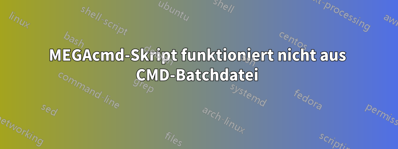 MEGAcmd-Skript funktioniert nicht aus CMD-Batchdatei