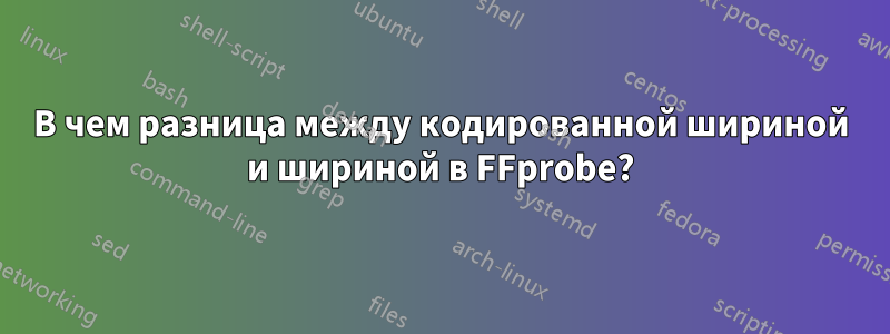 В чем разница между кодированной шириной и шириной в FFprobe?