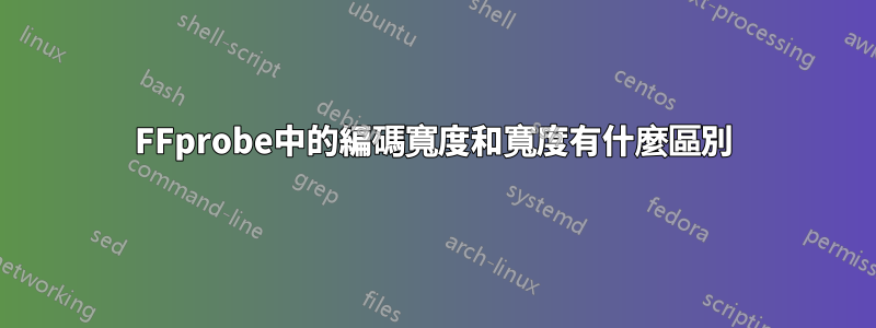 FFprobe中的編碼寬度和寬度有什麼區別