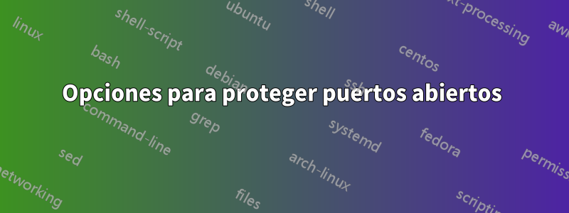 Opciones para proteger puertos abiertos