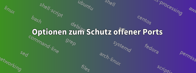 Optionen zum Schutz offener Ports