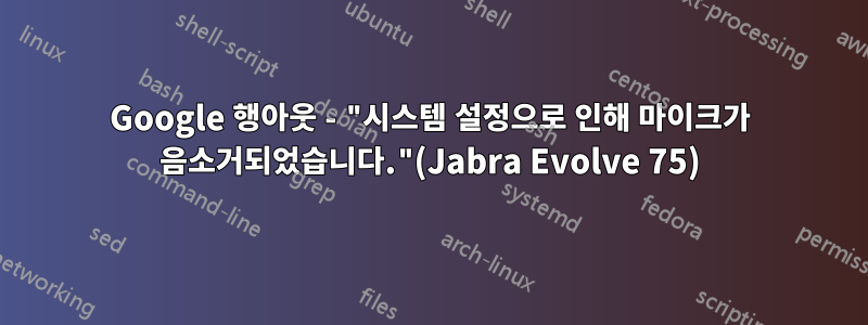 Google 행아웃 - "시스템 설정으로 인해 마이크가 음소거되었습니다."(Jabra Evolve 75)