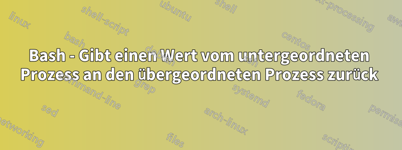 Bash - Gibt einen Wert vom untergeordneten Prozess an den übergeordneten Prozess zurück