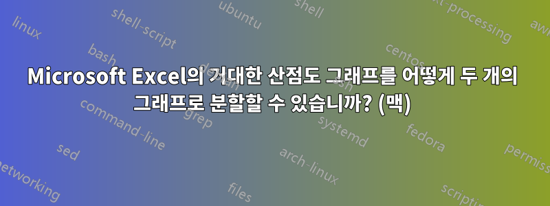 Microsoft Excel의 거대한 산점도 그래프를 어떻게 두 개의 그래프로 분할할 수 있습니까? (맥)