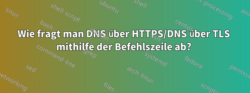 Wie fragt man DNS über HTTPS/DNS über TLS mithilfe der Befehlszeile ab?