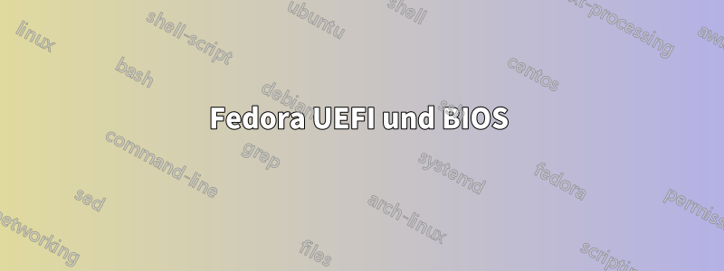 Fedora UEFI und BIOS