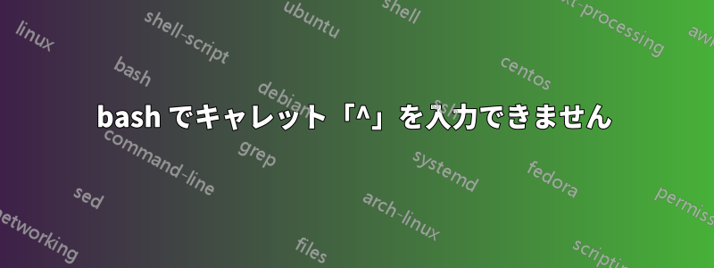 bash でキャレット「^」を入力できません