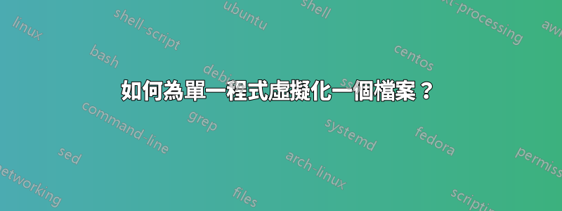 如何為單一程式虛擬化一個檔案？