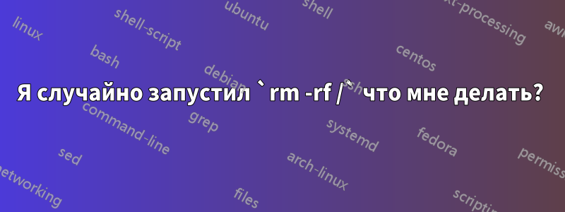 Я случайно запустил `rm -rf /` что мне делать?