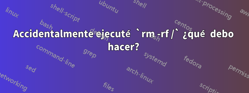 Accidentalmente ejecuté `rm -rf /` ¿qué debo hacer?