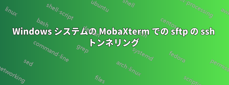 Windows システムの MobaXterm での sftp の ssh トンネリング