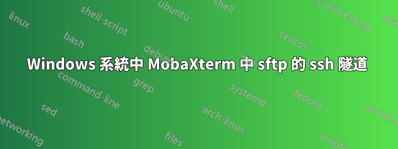 Windows 系統中 MobaXterm 中 sftp 的 ssh 隧道