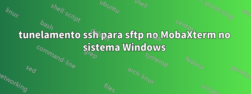 tunelamento ssh para sftp no MobaXterm no sistema Windows