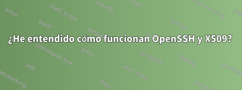 ¿He entendido cómo funcionan OpenSSH y X509?