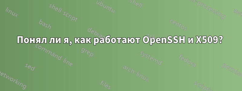 Понял ли я, как работают OpenSSH и X509?