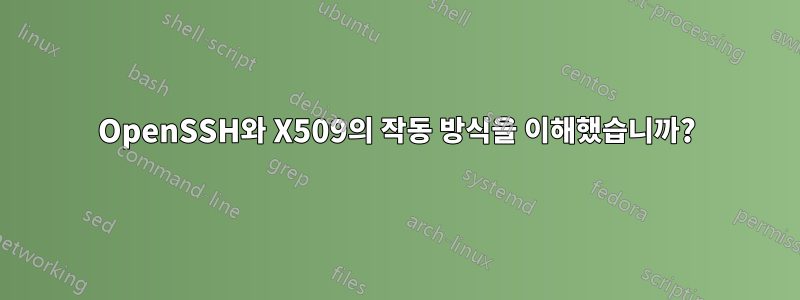 OpenSSH와 X509의 작동 방식을 이해했습니까?