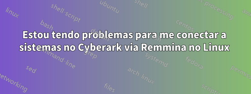 Estou tendo problemas para me conectar a sistemas no Cyberark via Remmina no Linux