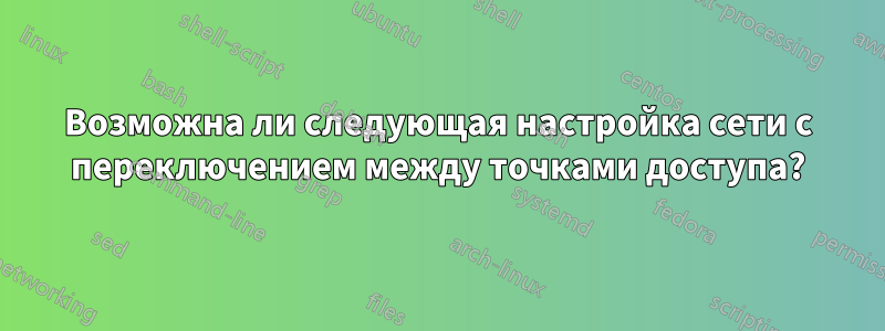 Возможна ли следующая настройка сети с переключением между точками доступа?