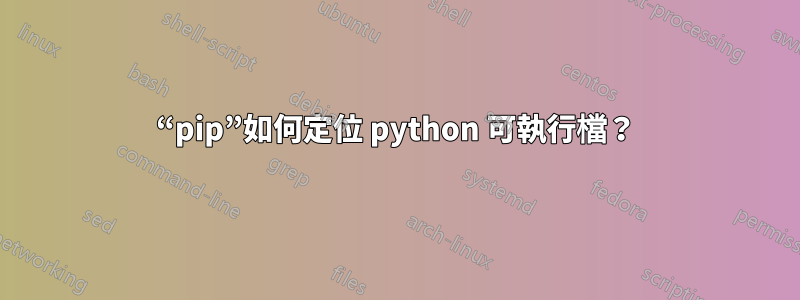 “pip”如何定位 python 可執行檔？