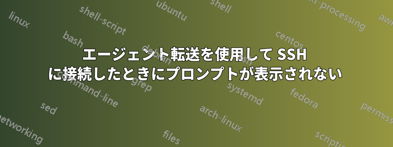 エージェント転送を使用して SSH に接続したときにプロンプ​​トが表示されない