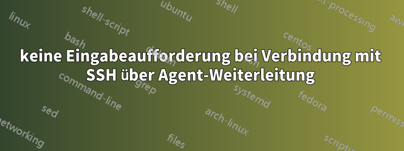 keine Eingabeaufforderung bei Verbindung mit SSH über Agent-Weiterleitung