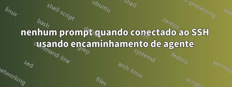 nenhum prompt quando conectado ao SSH usando encaminhamento de agente