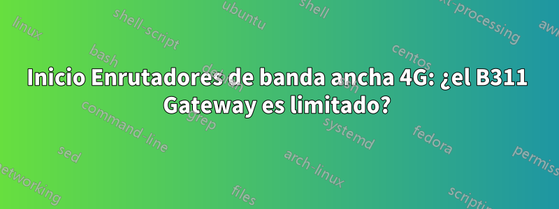 Inicio Enrutadores de banda ancha 4G: ¿el B311 Gateway es limitado?