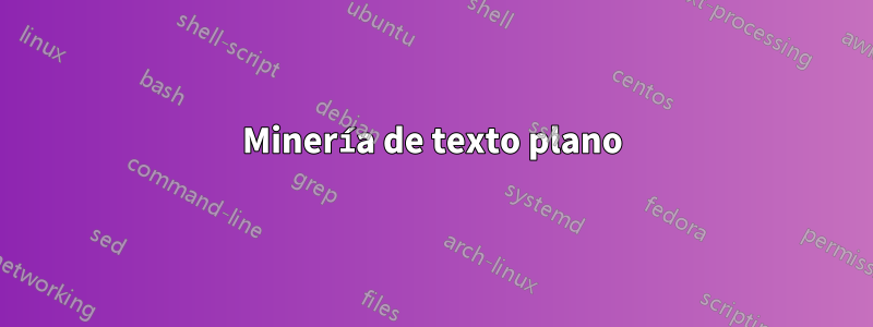 Minería de texto plano