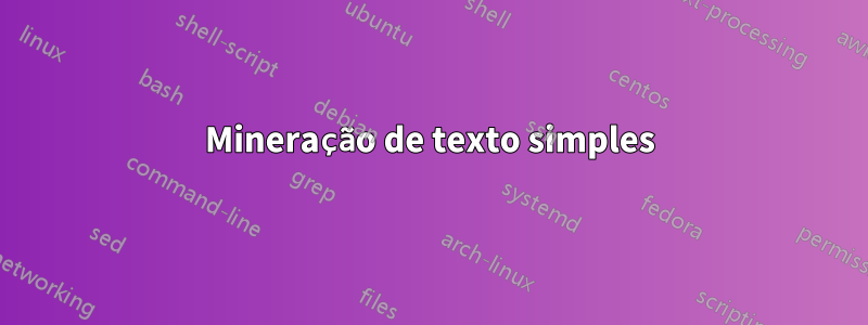 Mineração de texto simples