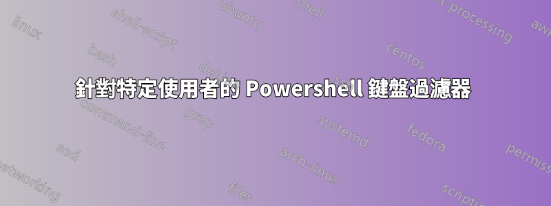 針對特定使用者的 Powershell 鍵盤過濾器