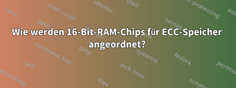 Wie werden 16-Bit-RAM-Chips für ECC-Speicher angeordnet?