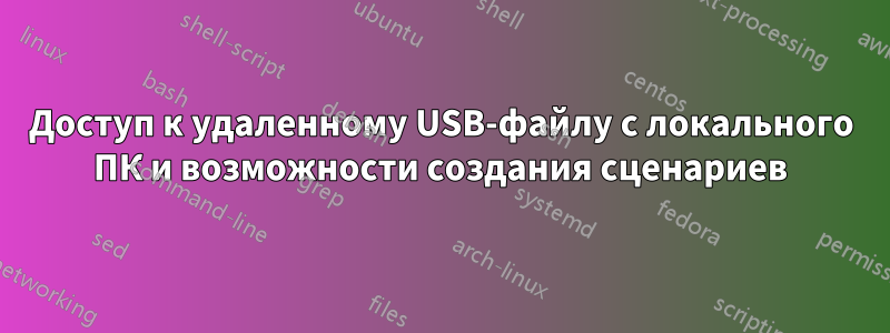 Доступ к удаленному USB-файлу с локального ПК и возможности создания сценариев