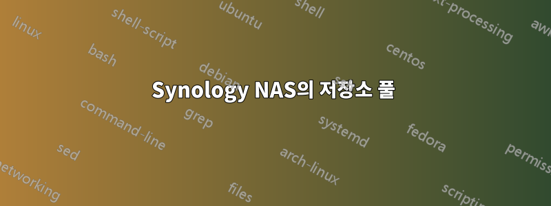 Synology NAS의 저장소 풀